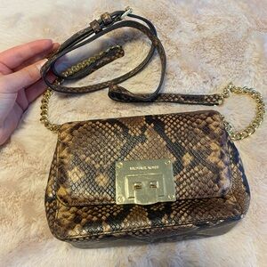Michael Kors Vivianne Python Snake Print Bag (convertible to clutch)